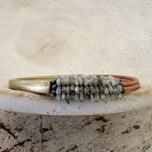Cats Eye and Pyrite Cuff
