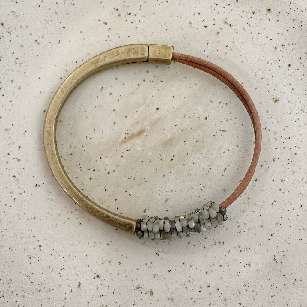 Cats Eye and Pyrite Cuff