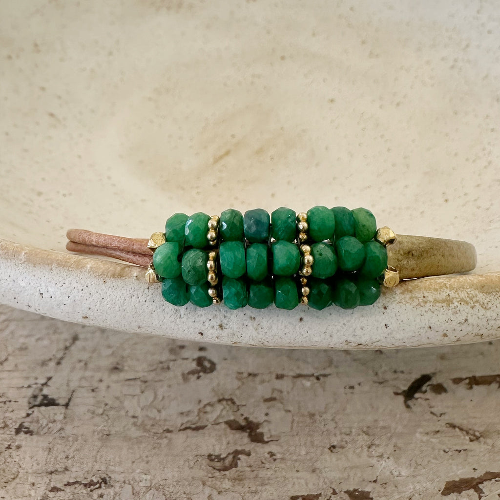 Emerland and Vermeil Cuff