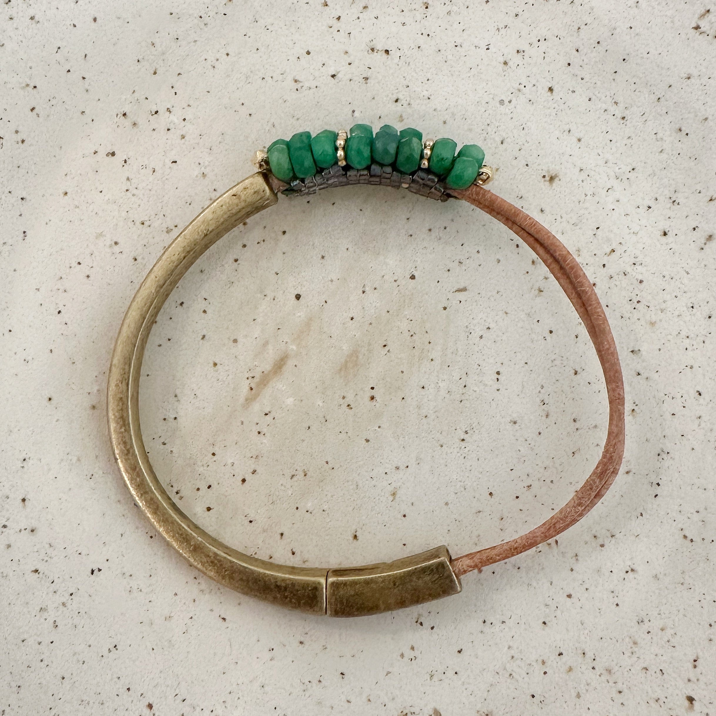 Emerland and Vermeil Cuff