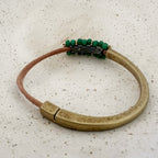 Emerland and Vermeil Cuff