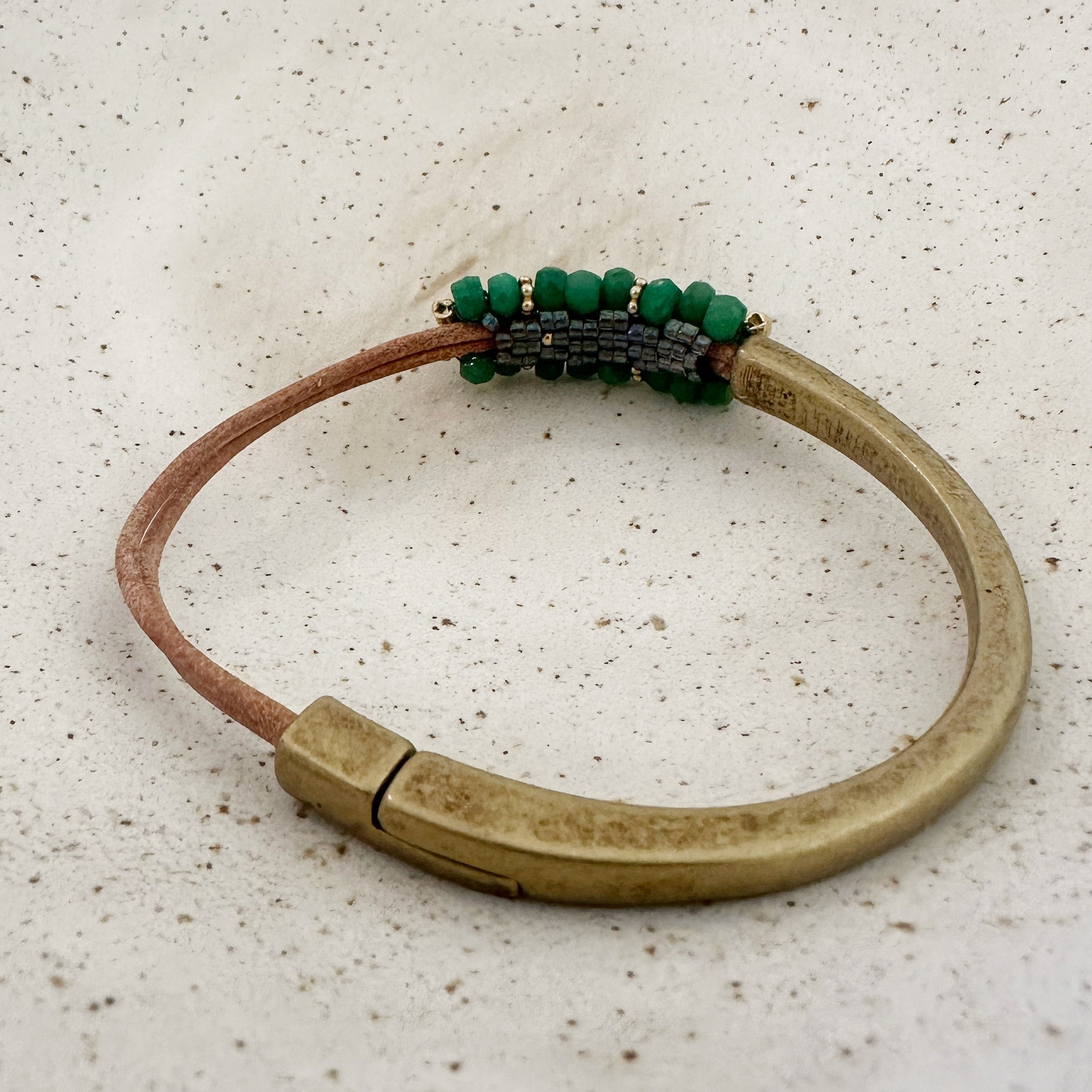 Emerland and Vermeil Cuff