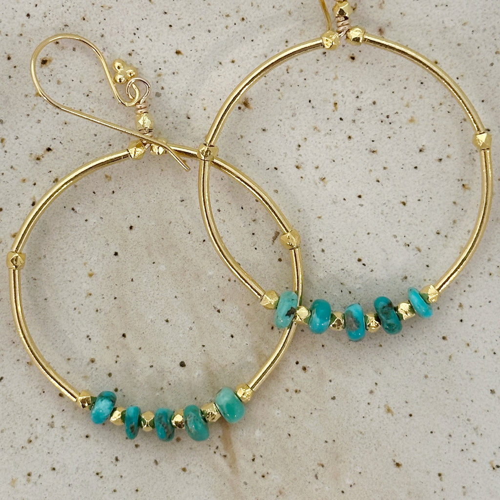 Samara Turquoise Hoop Earring