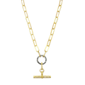 Mixed Metal Toggle Necklace