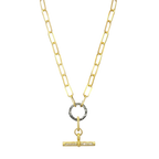 Mixed Metal Toggle Necklace