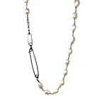 Pin Pearl Chain Necklace