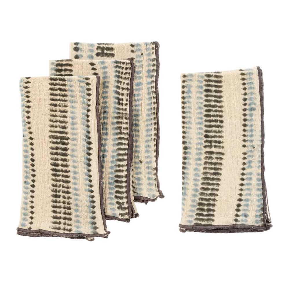 Ishita Block Print Napkins, Set of 4