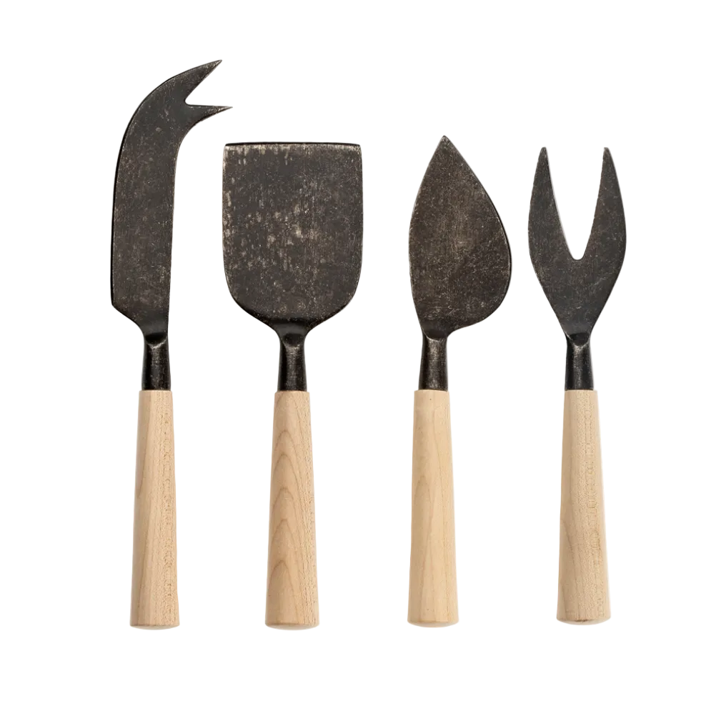 Maple Wood Cheese Knives