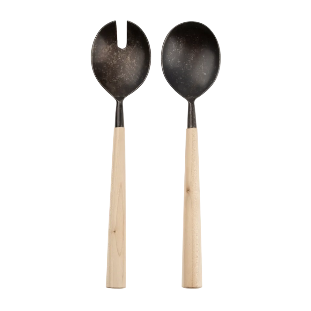 Maple Wood Salad Servers
