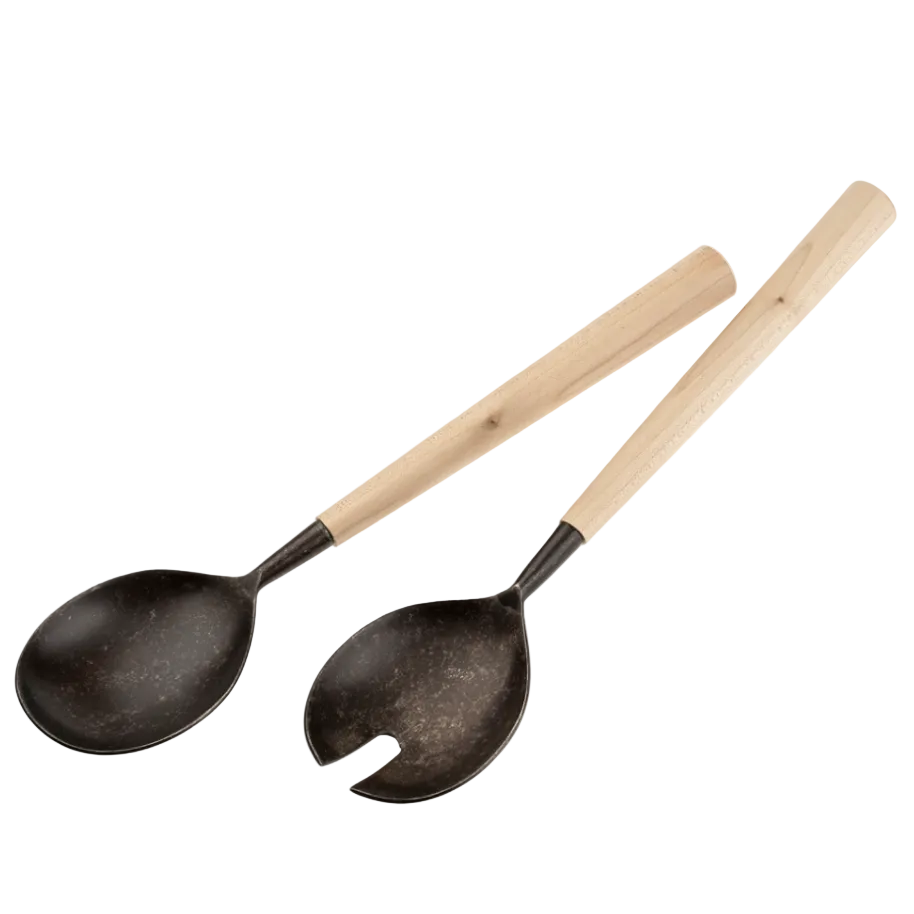 Maple Wood Salad Servers