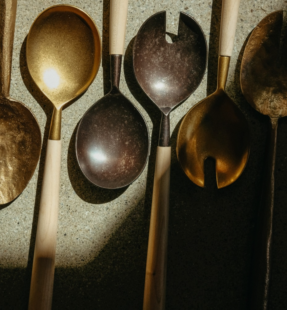 Maple Wood Salad Servers
