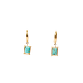 Tabby Turquoise Hoop Earring