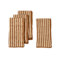 Terracotta Strip Napkins, Set of 4