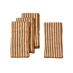 Terracotta Strip Napkins, Set of 4