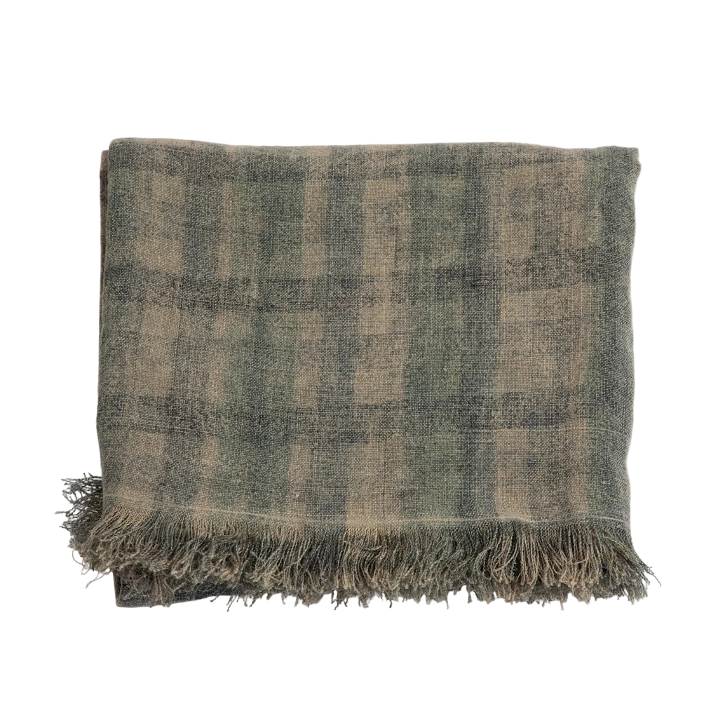 Over-Dyed Linen Throw
