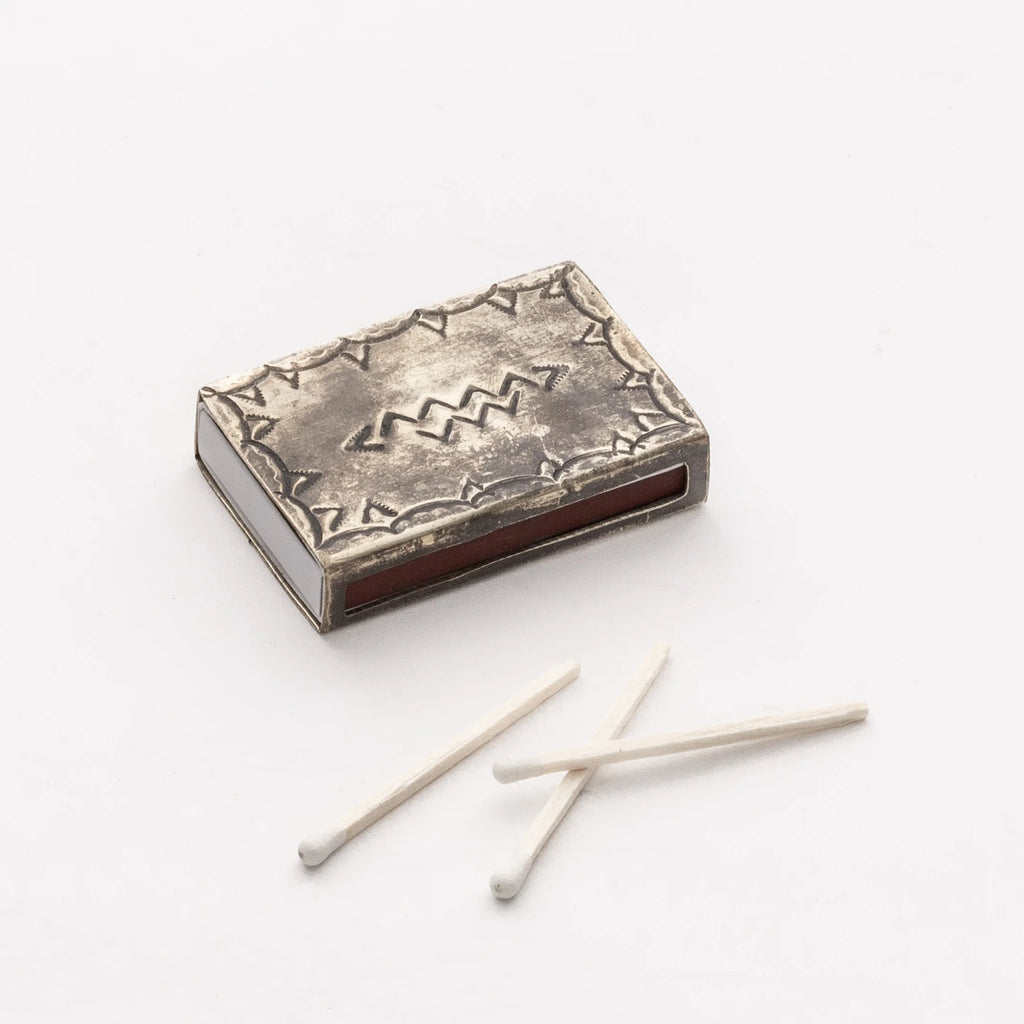 Stamped Silver Matchbox
