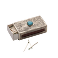 Turquoise Stamped Matchbox