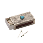 Turquoise Stamped Matchbox
