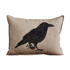 Blackbird with Acorn Pillow
