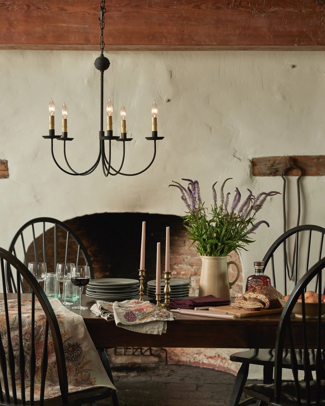 Embroidered Blossoms Table Runner