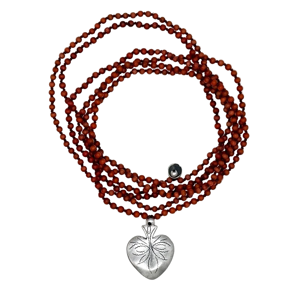 Antique Knotted Red Coral Necklace