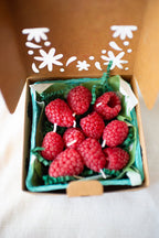Raspberry Beeswax Birthday Candles