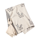 Bunny Knit Blanket and Lovey Set