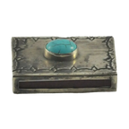 Turquoise Stamped Matchbox