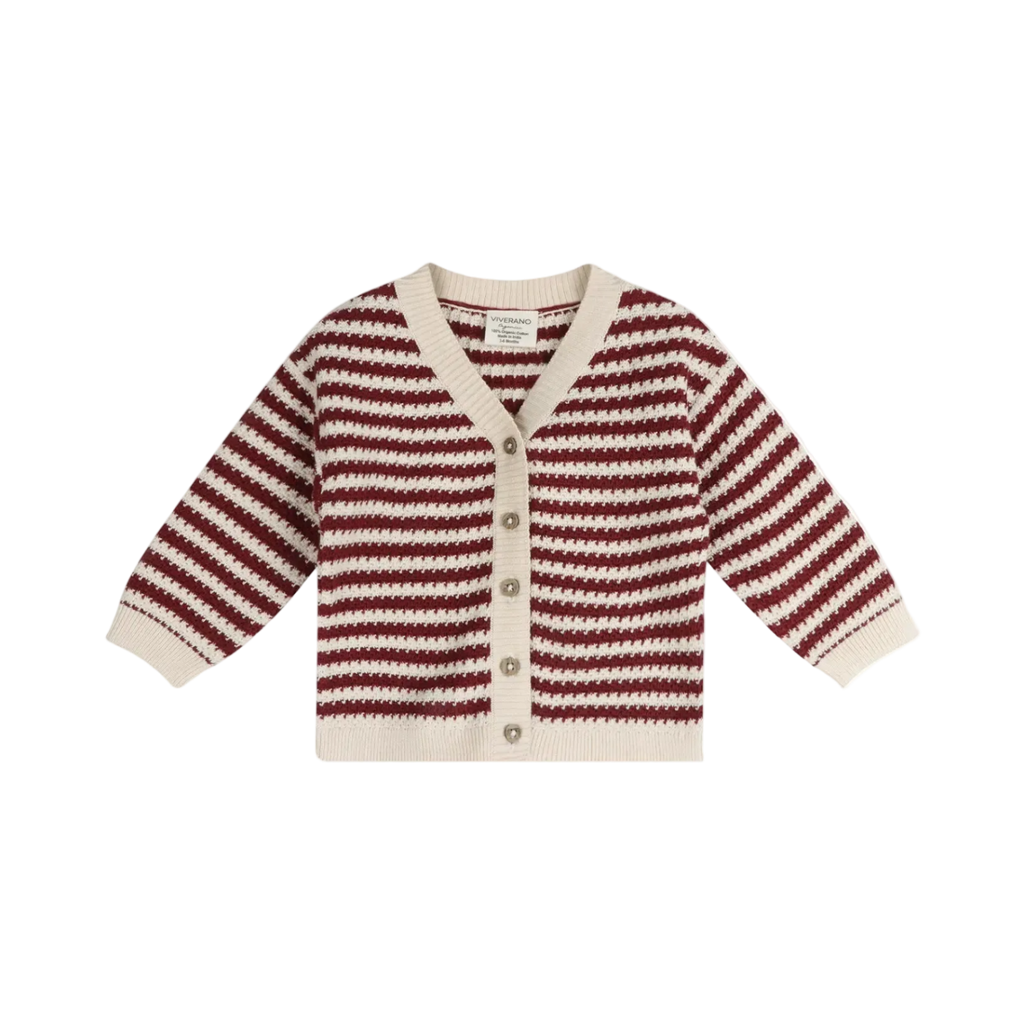 Knit Stripe Baby Cardigan