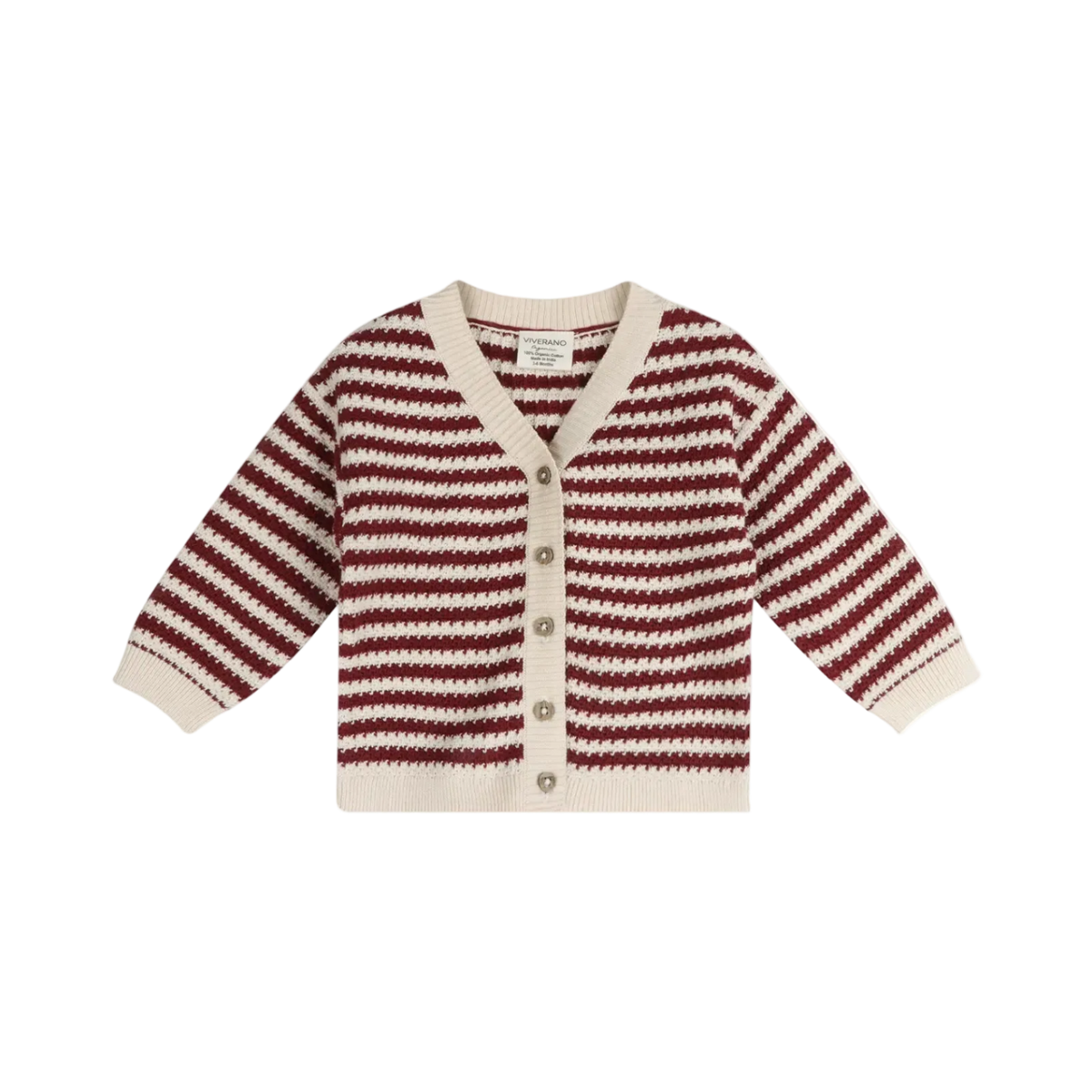 Knit Stripe Baby Cardigan