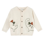 Dino Embroidered Knit Cardigan