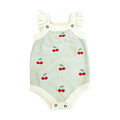Cherry Embroidered Romper
