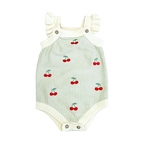 Cherry Embroidered Romper
