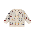 Horseshoe Jacquard Knit Cardigan