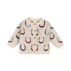 Horseshoe Jacquard Knit Cardigan