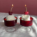 Dark Cherry Beeswax Birthday Candles