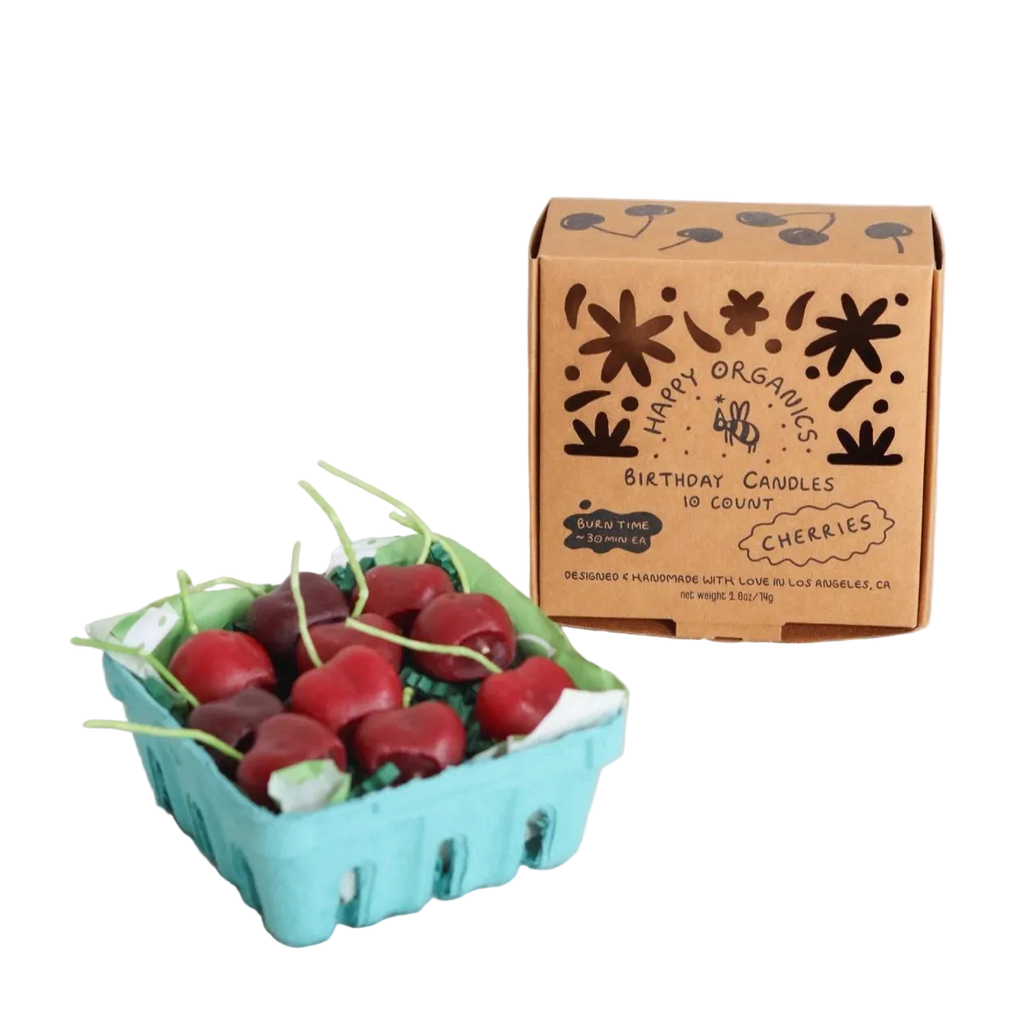 Dark Cherry Beeswax Birthday Candles