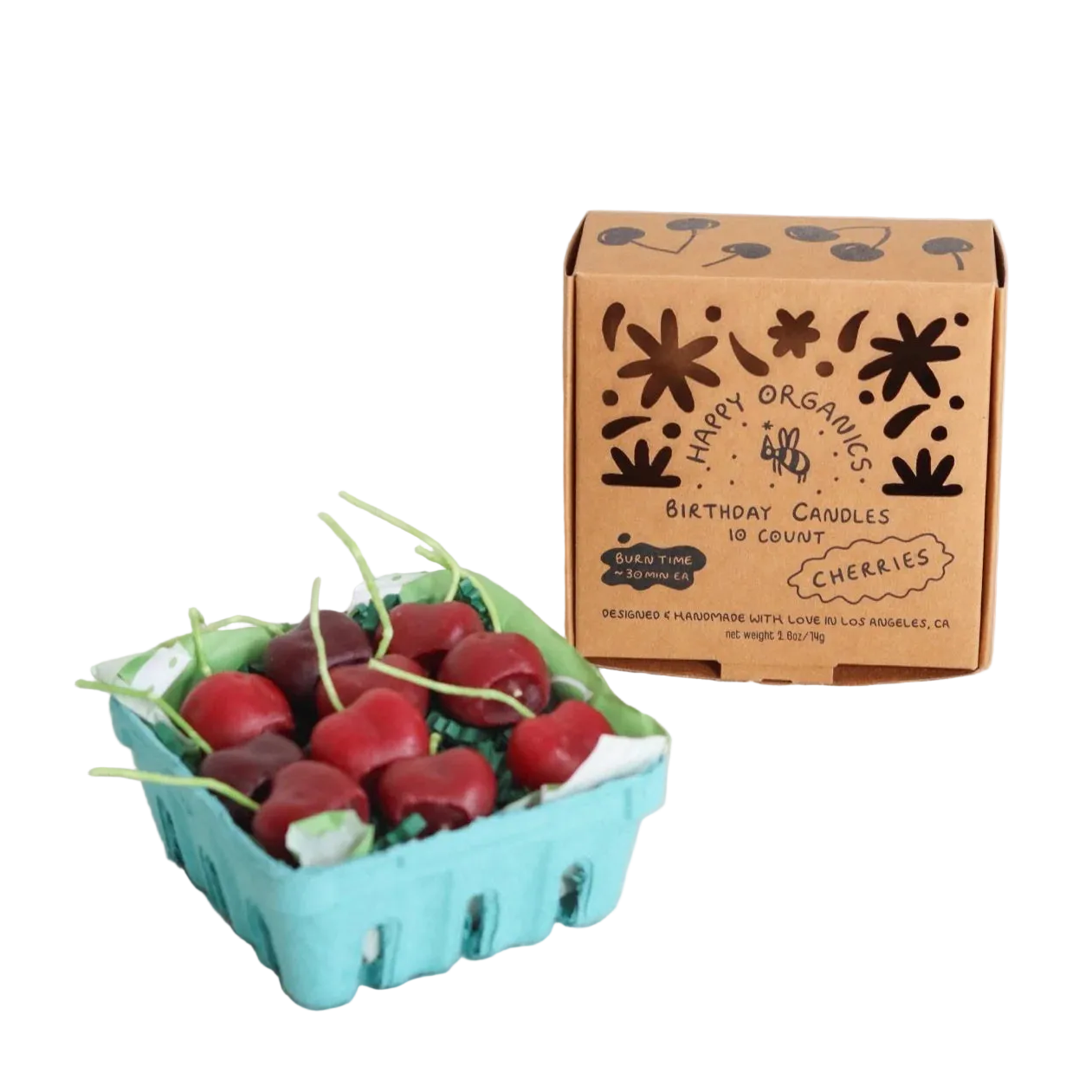 Dark Cherry Beeswax Birthday Candles