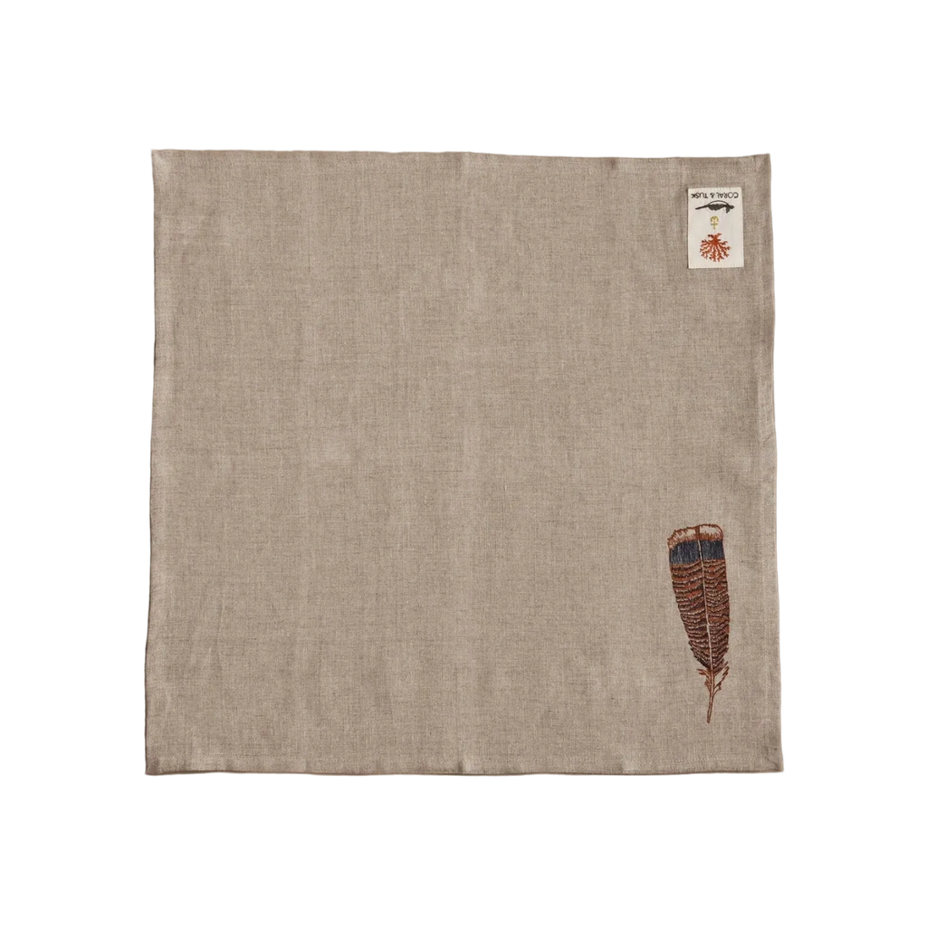 Turkey Feather Dinner Napkin/Towel