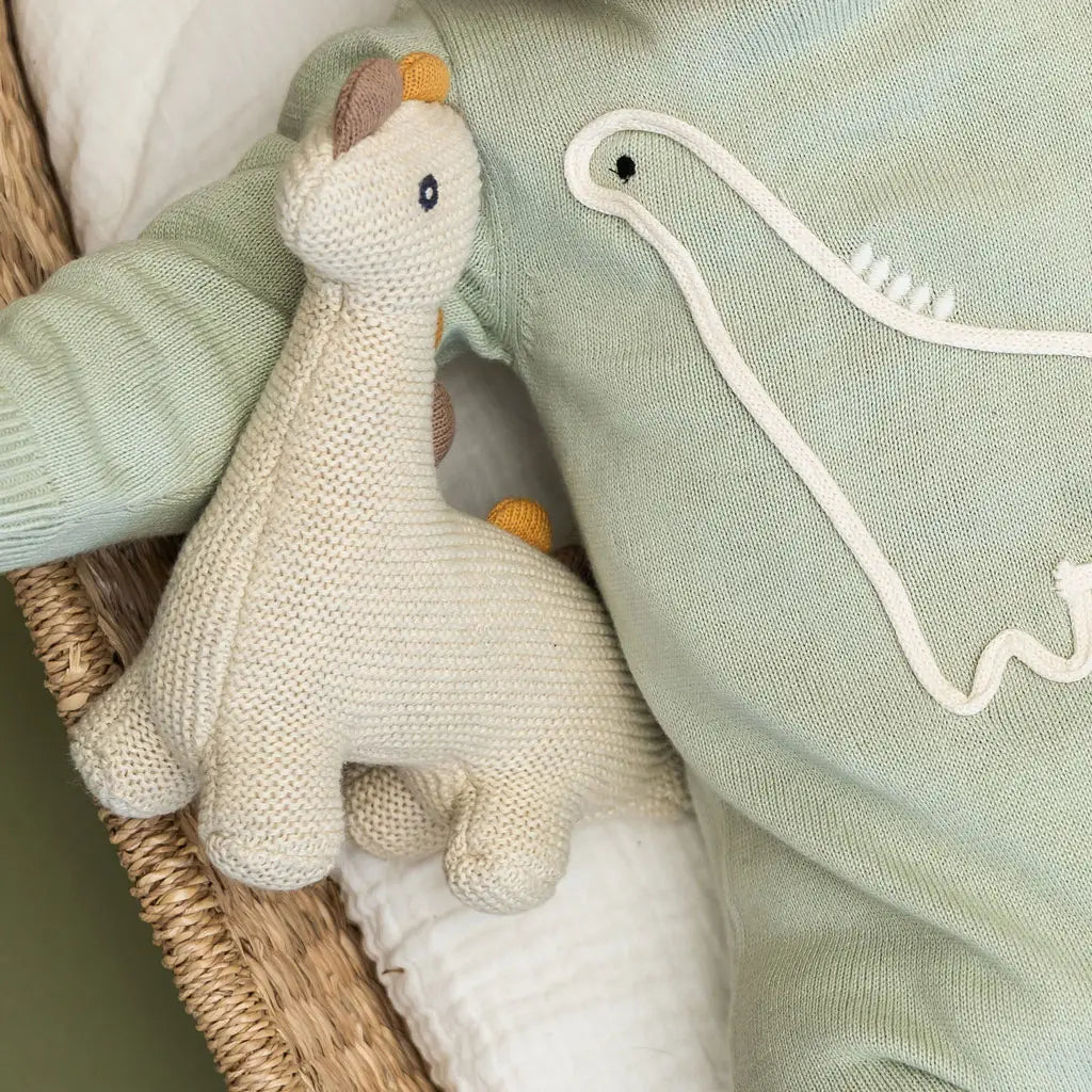 Little Dino Knit Stuffed Toy
