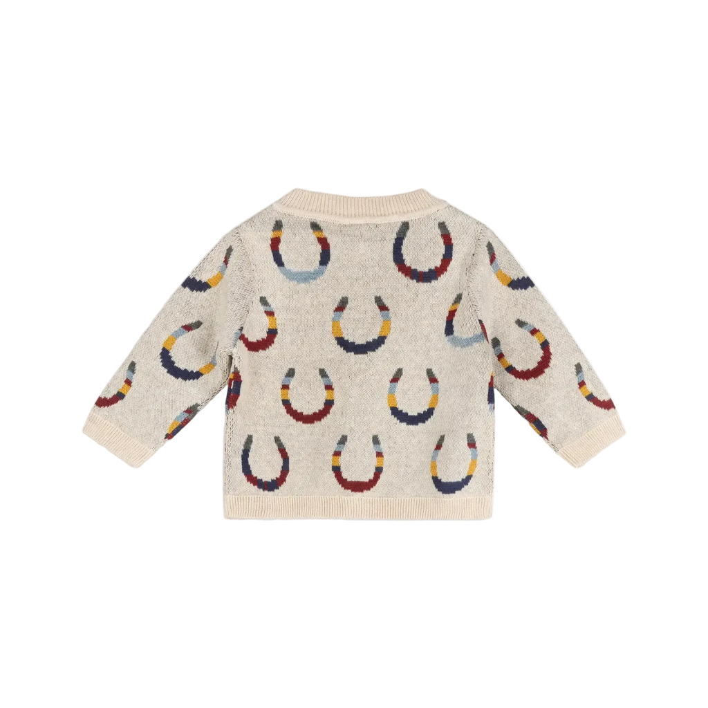 Horseshoe Jacquard Knit Cardigan