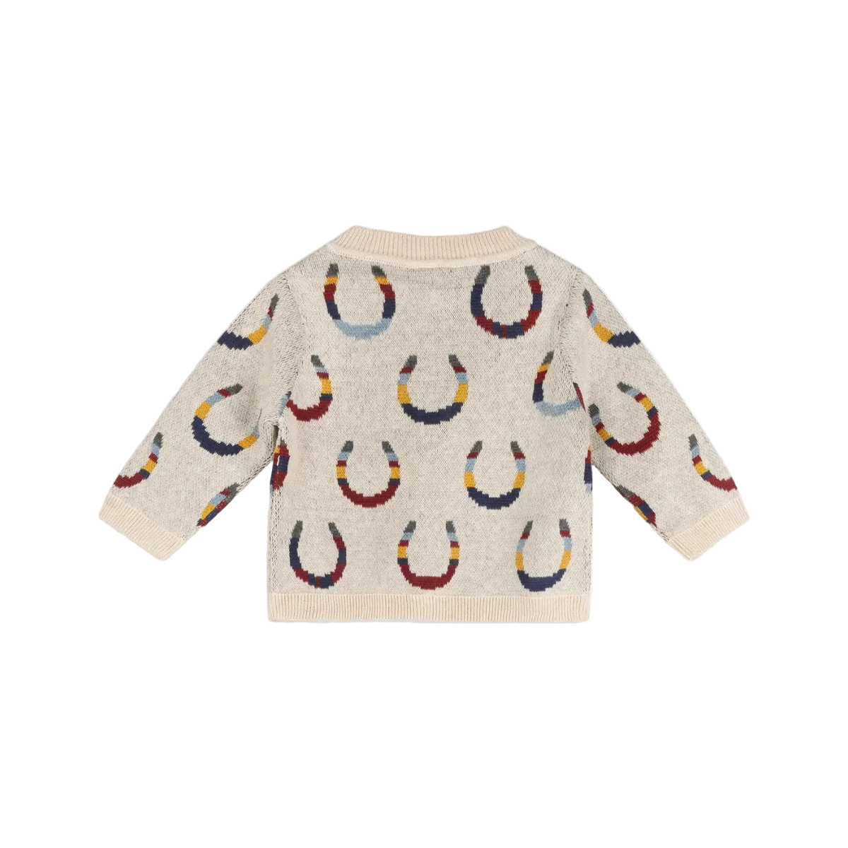 Horseshoe Jacquard Knit Cardigan