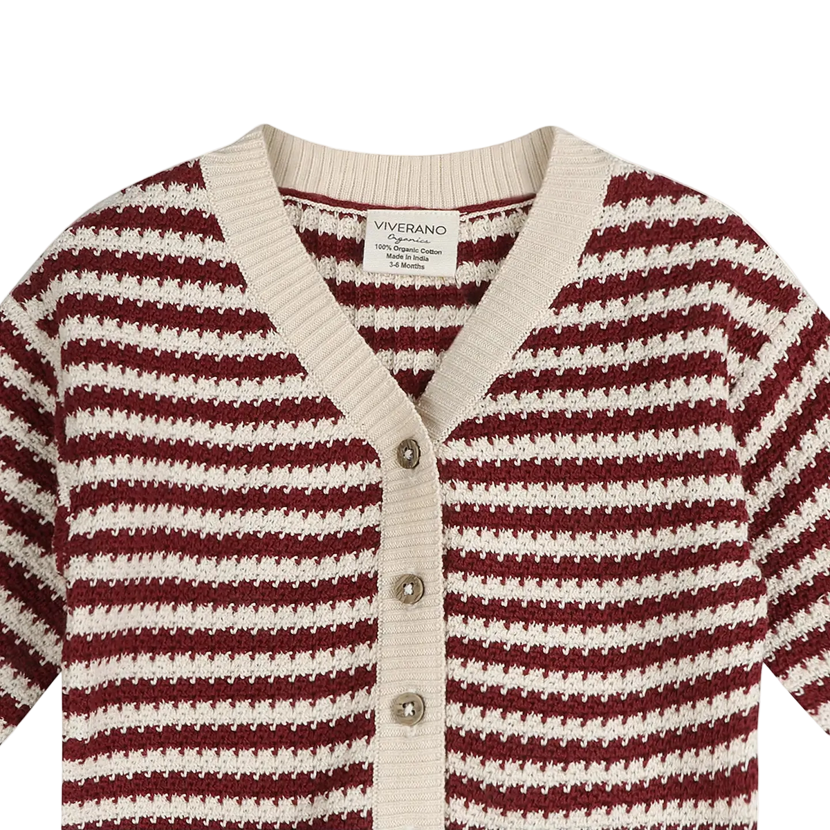 Knit Stripe Baby Cardigan