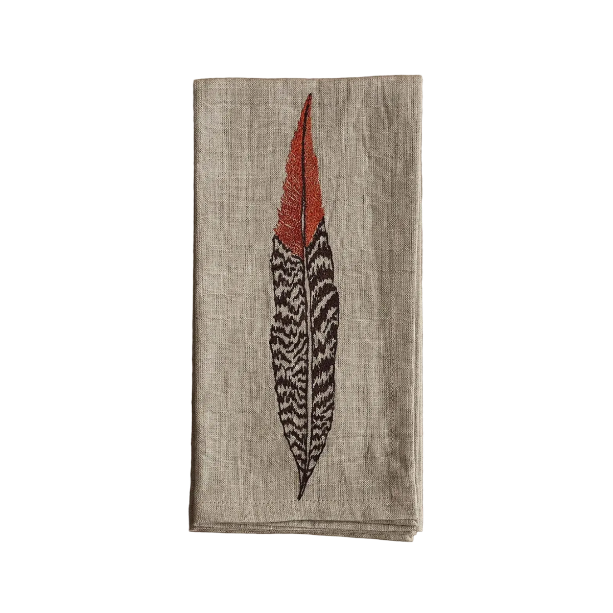 Pheasant Feather Dinner Napkin/Towel