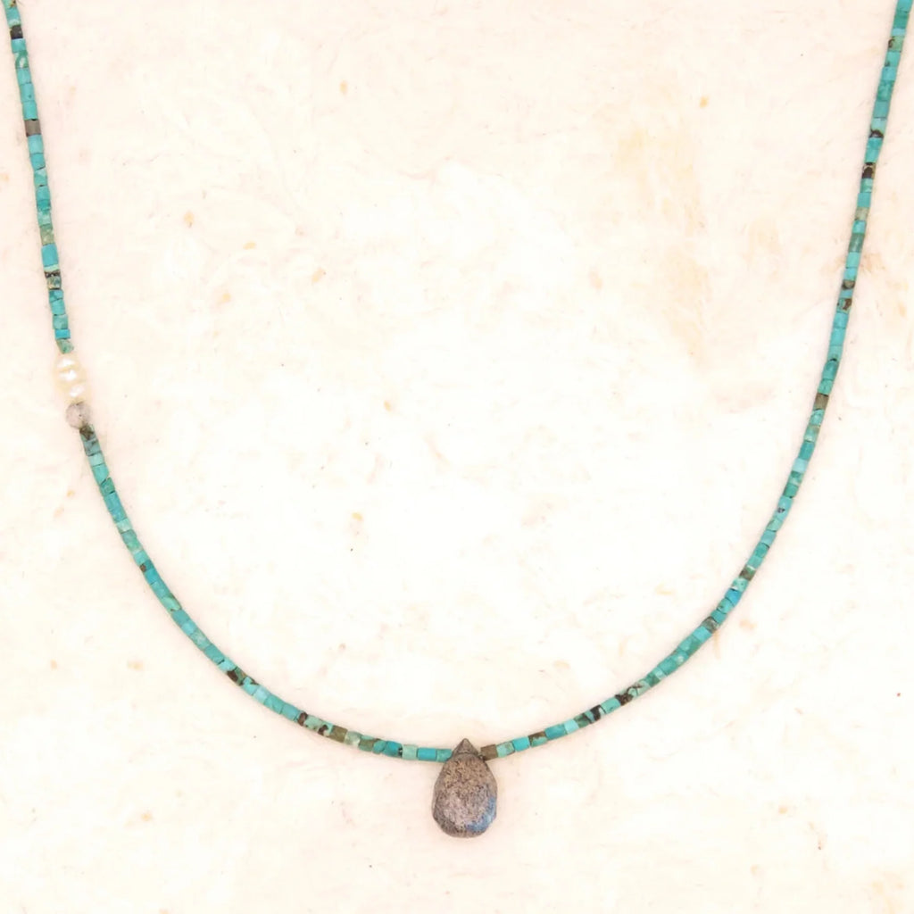 Labradorite Gem Briolette Necklace