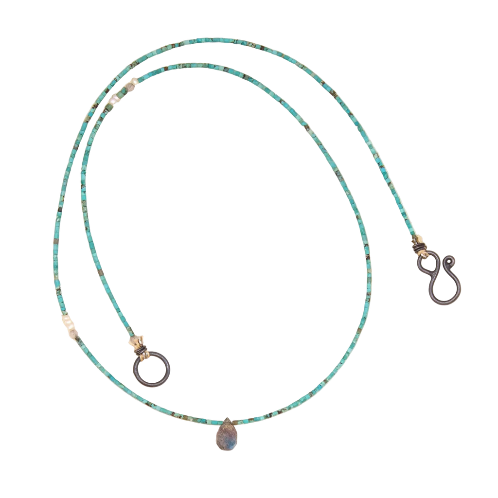 Labradorite Gem Briolette Necklace