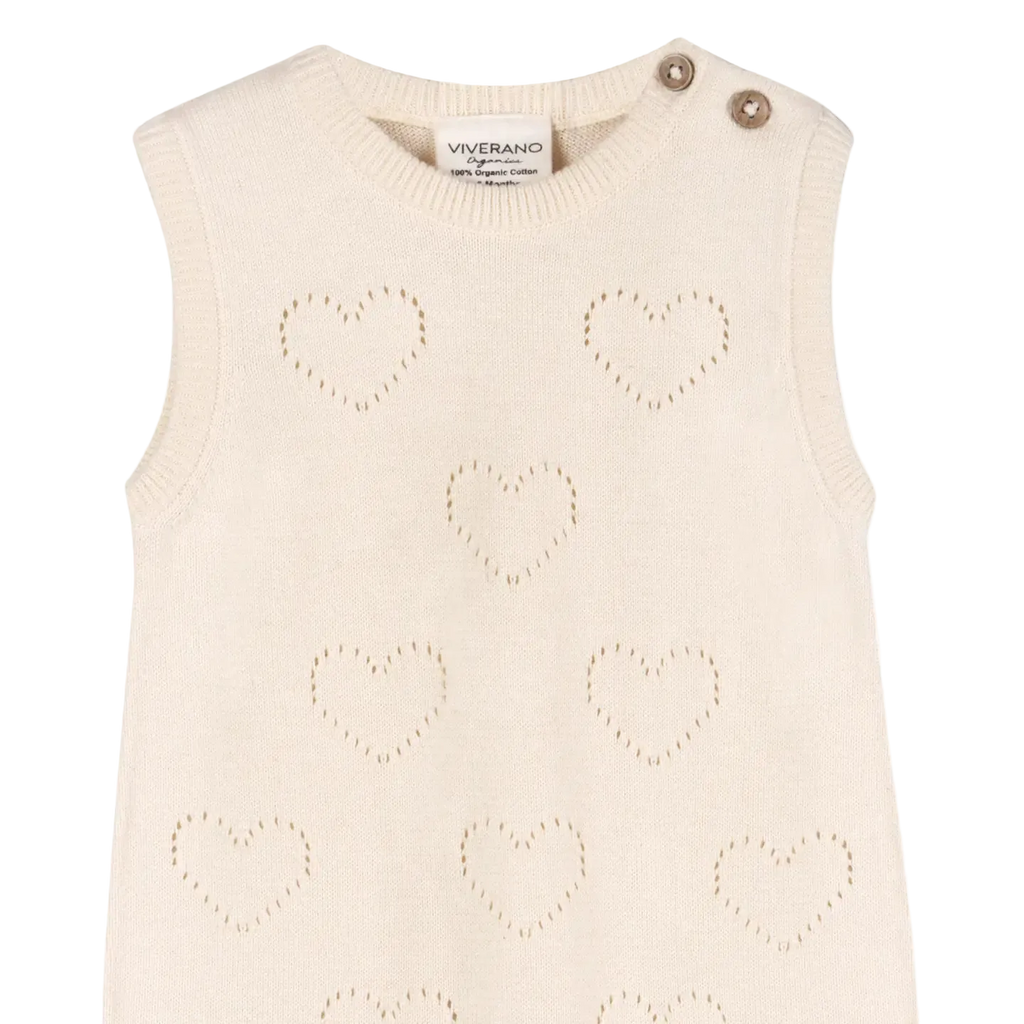 Hearts Pointelle Romper