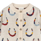 Horseshoe Jacquard Knit Cardigan