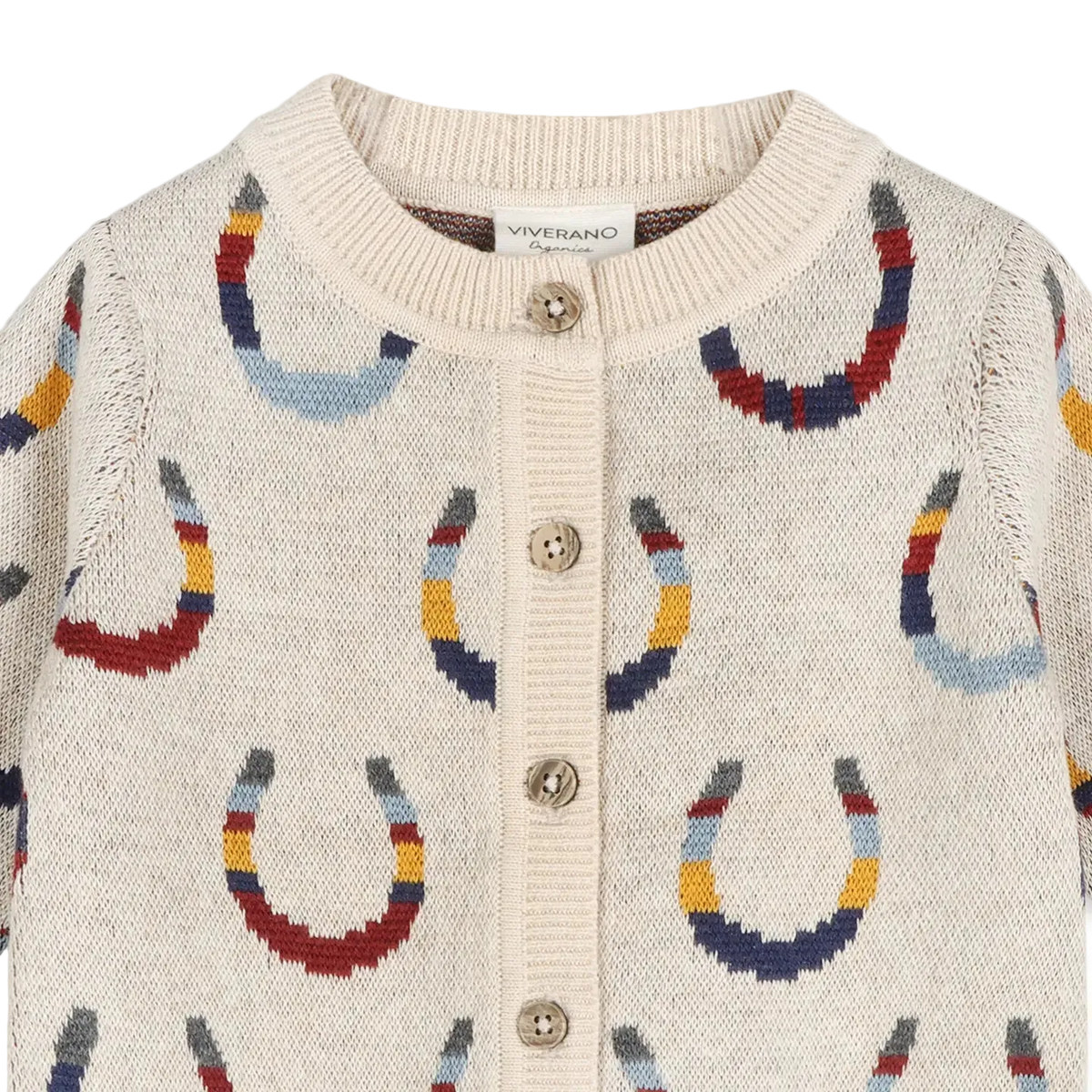 Horseshoe Jacquard Knit Cardigan