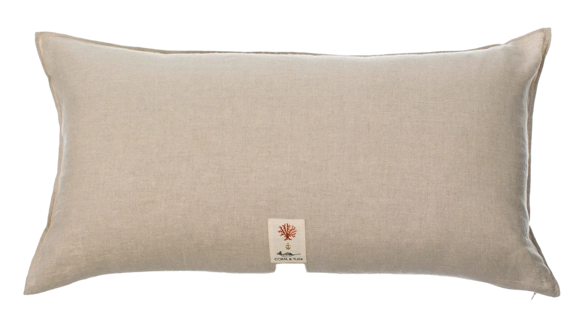 Embroidered Plants Lumbar Pillow